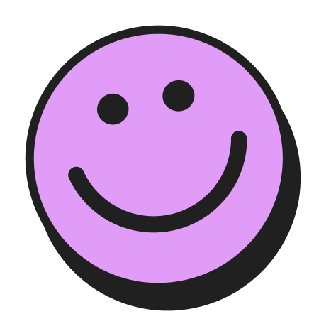 Purple Smile Face Figure - Colorfolio X Webflow Template
