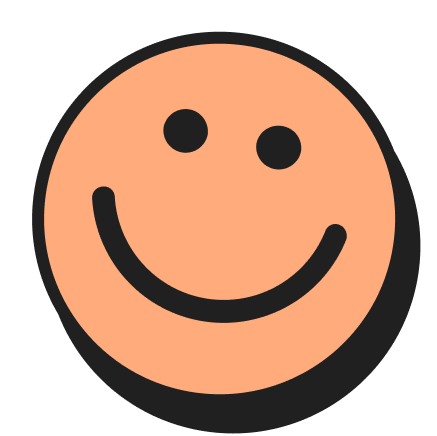 Orange Smile Face Figure - Colorfolio X Webflow Template